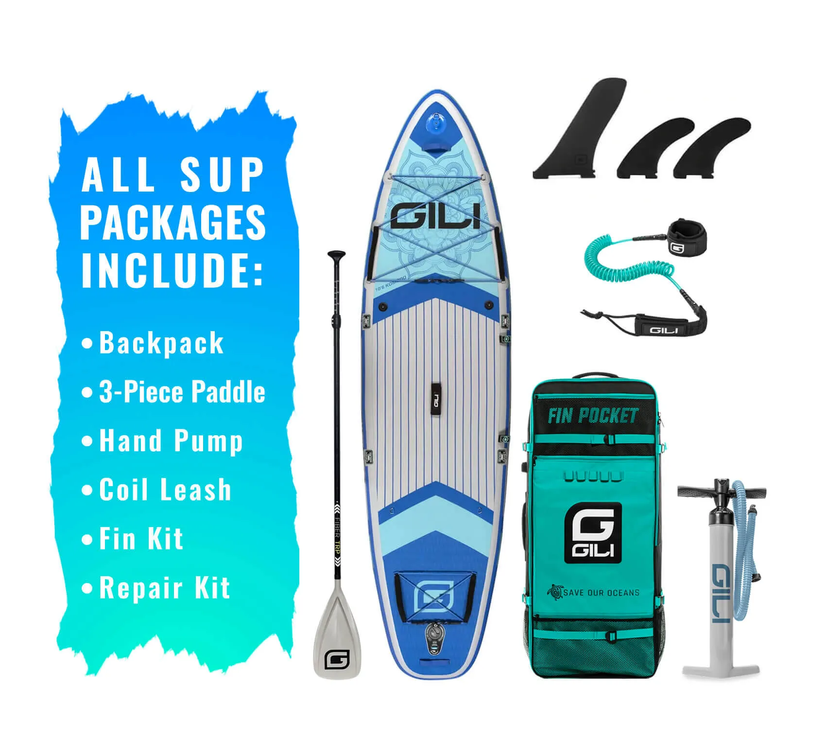 10'6 KOMODO Inflatable Stand Up Paddle Board