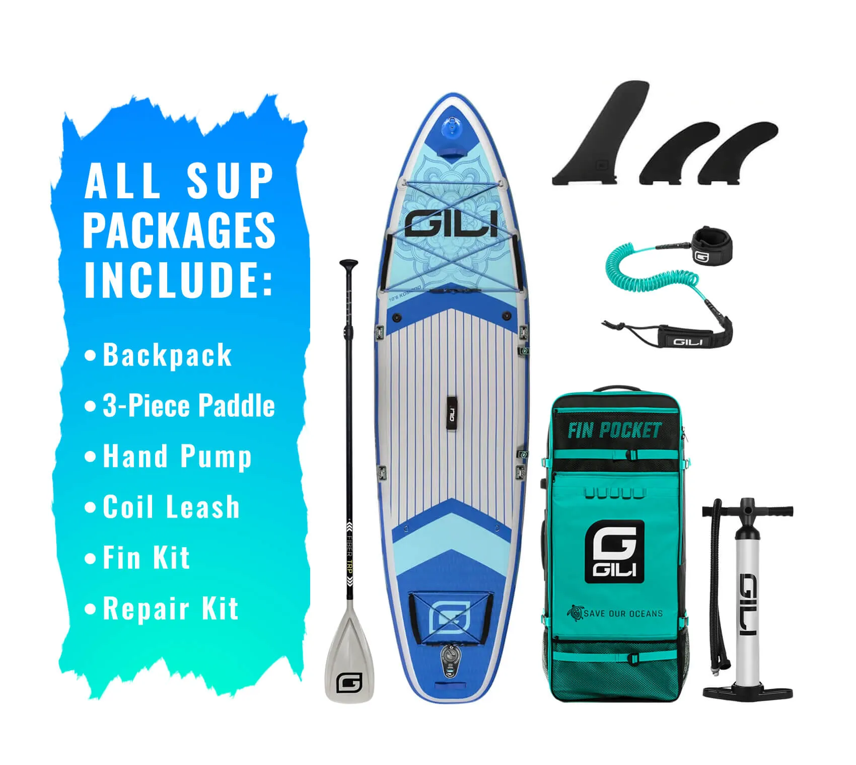 10'6 KOMODO Inflatable Stand Up Paddle Board