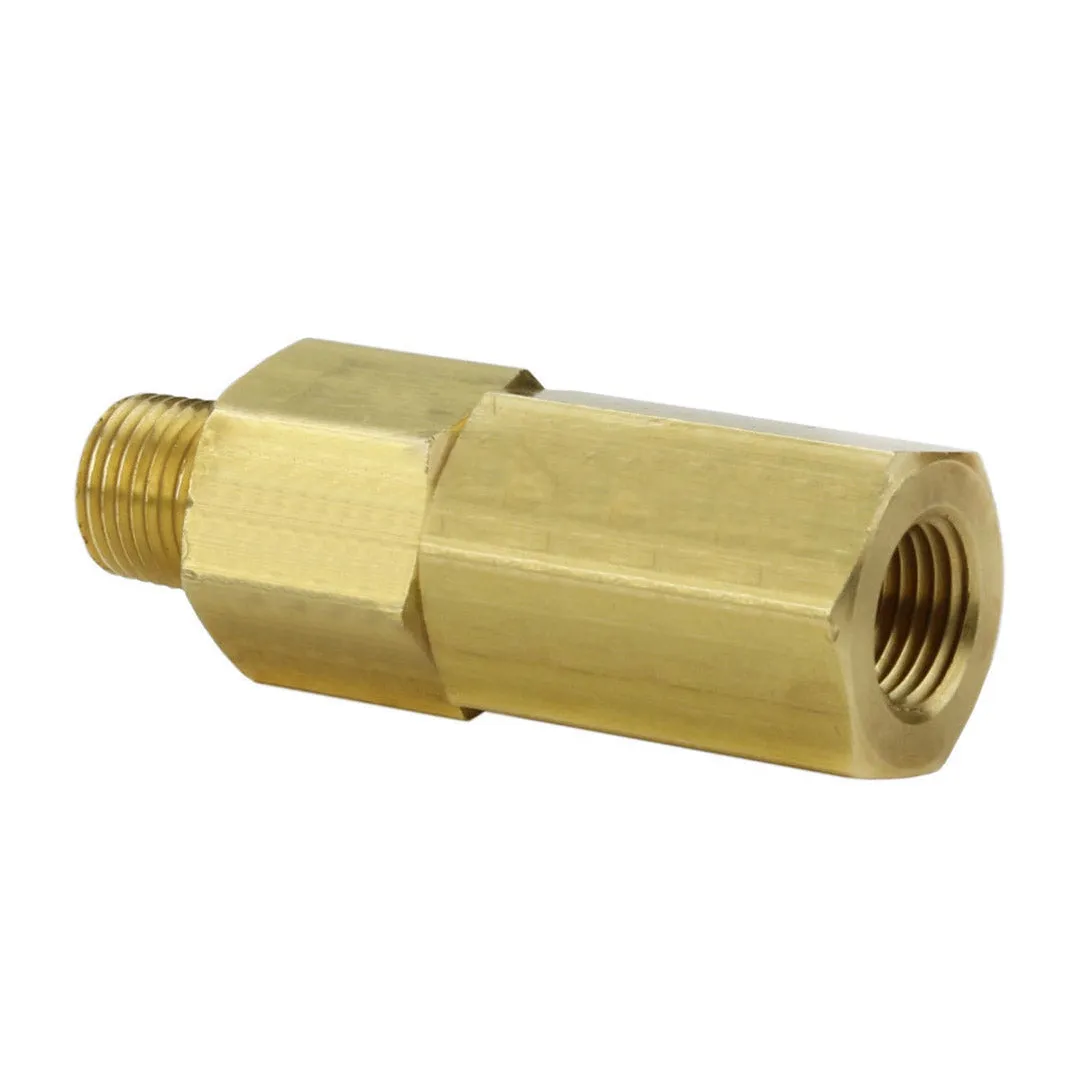 1/8 Male To Female NPT Solid Brass Check Valve 500 PSI