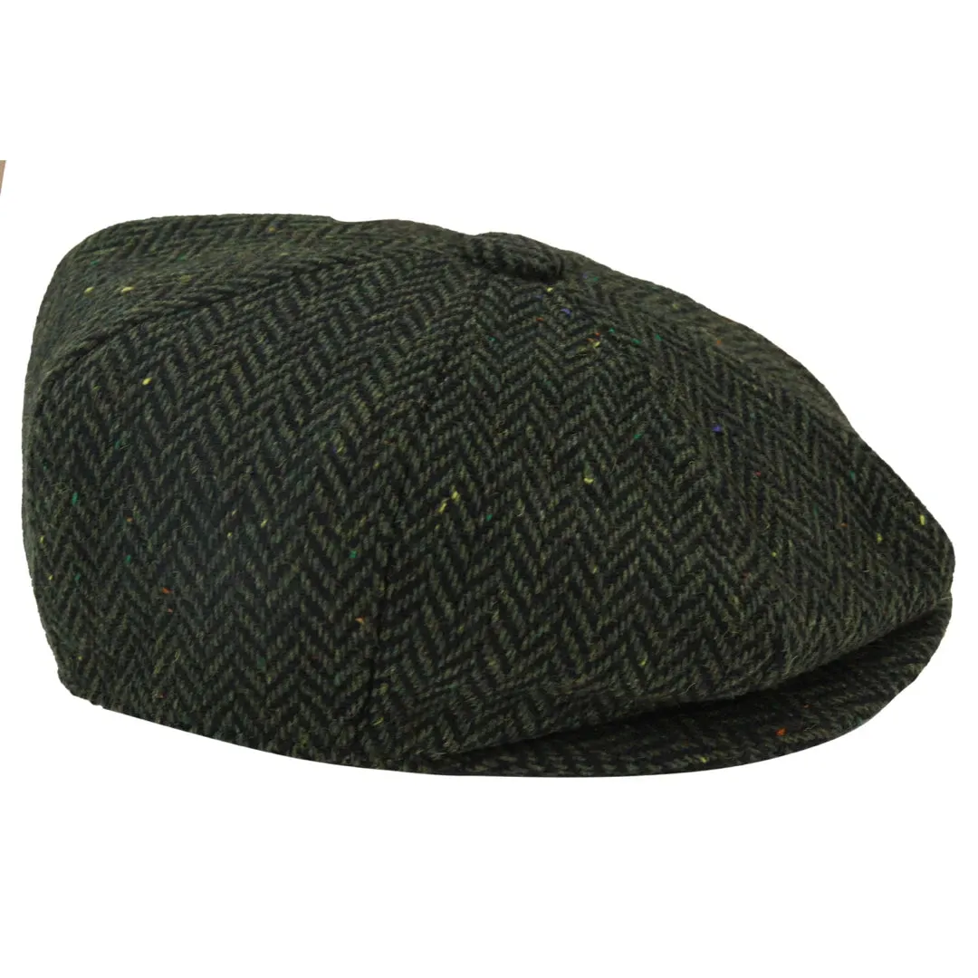 8 Panel Baker Newsboy Hat Tweed Wool 1920s Peaky Cap