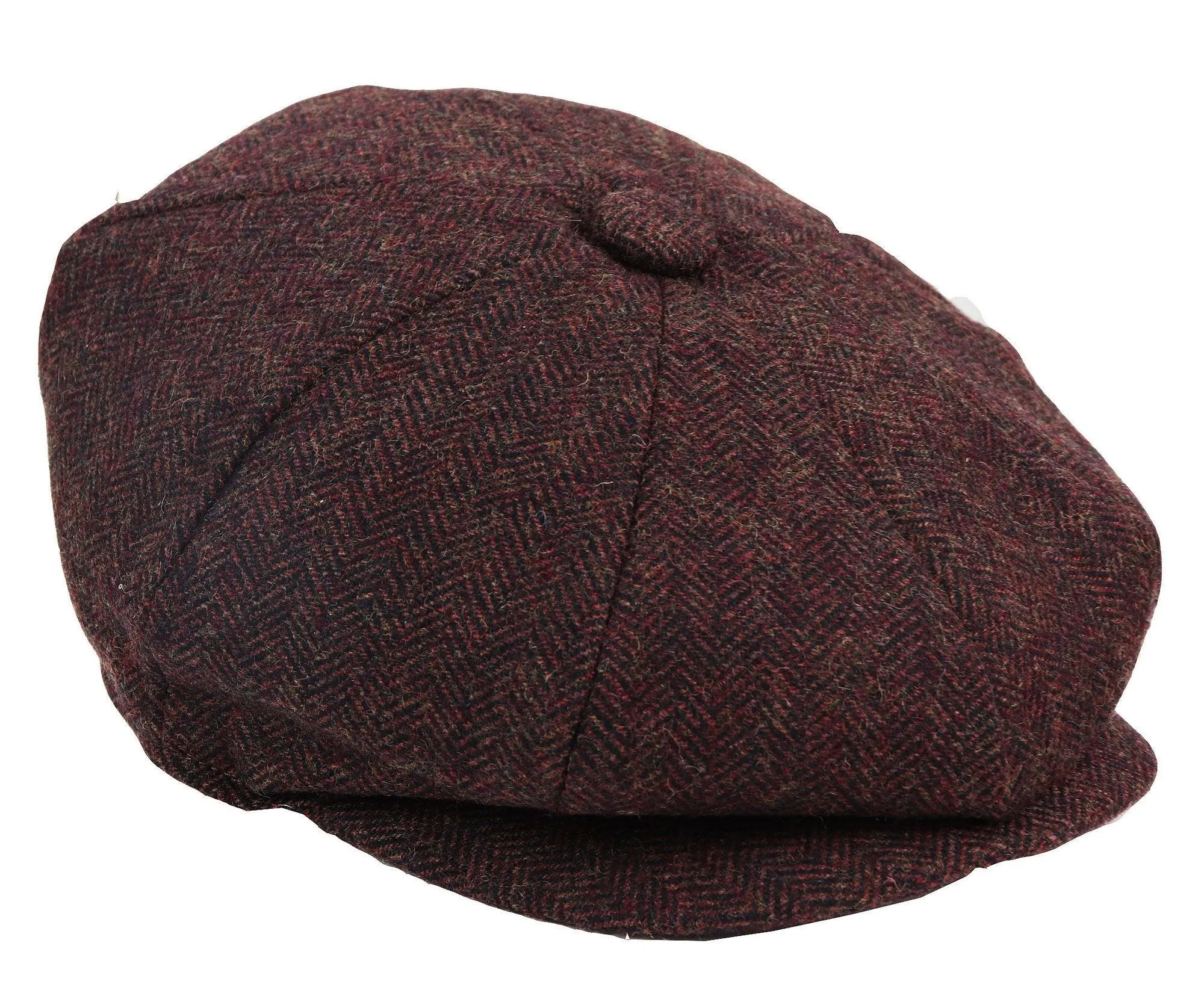 8 Panel Baker Newsboy Hat Tweed Wool 1920s Peaky Cap