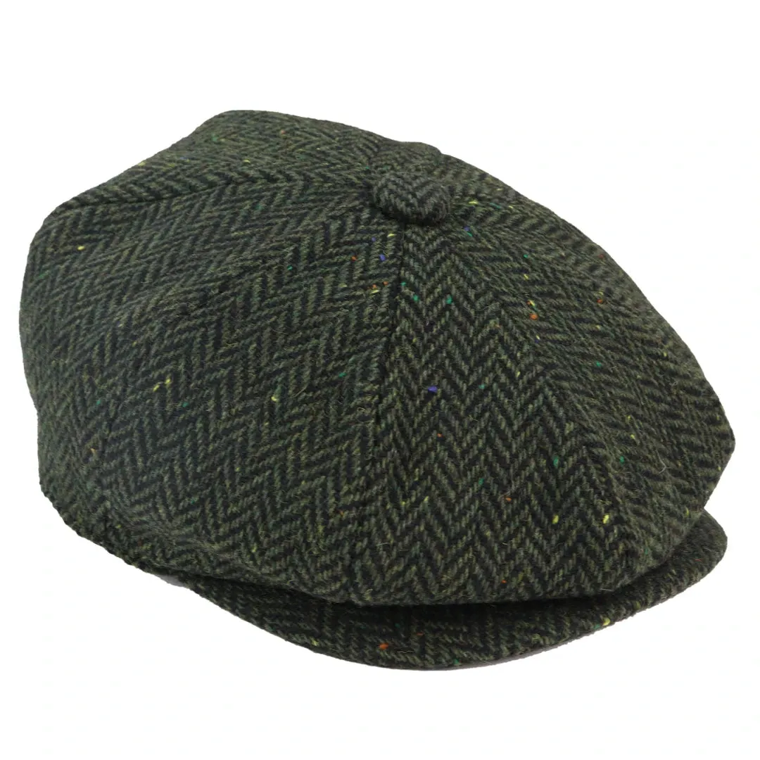 8 Panel Baker Newsboy Hat Tweed Wool 1920s Peaky Cap