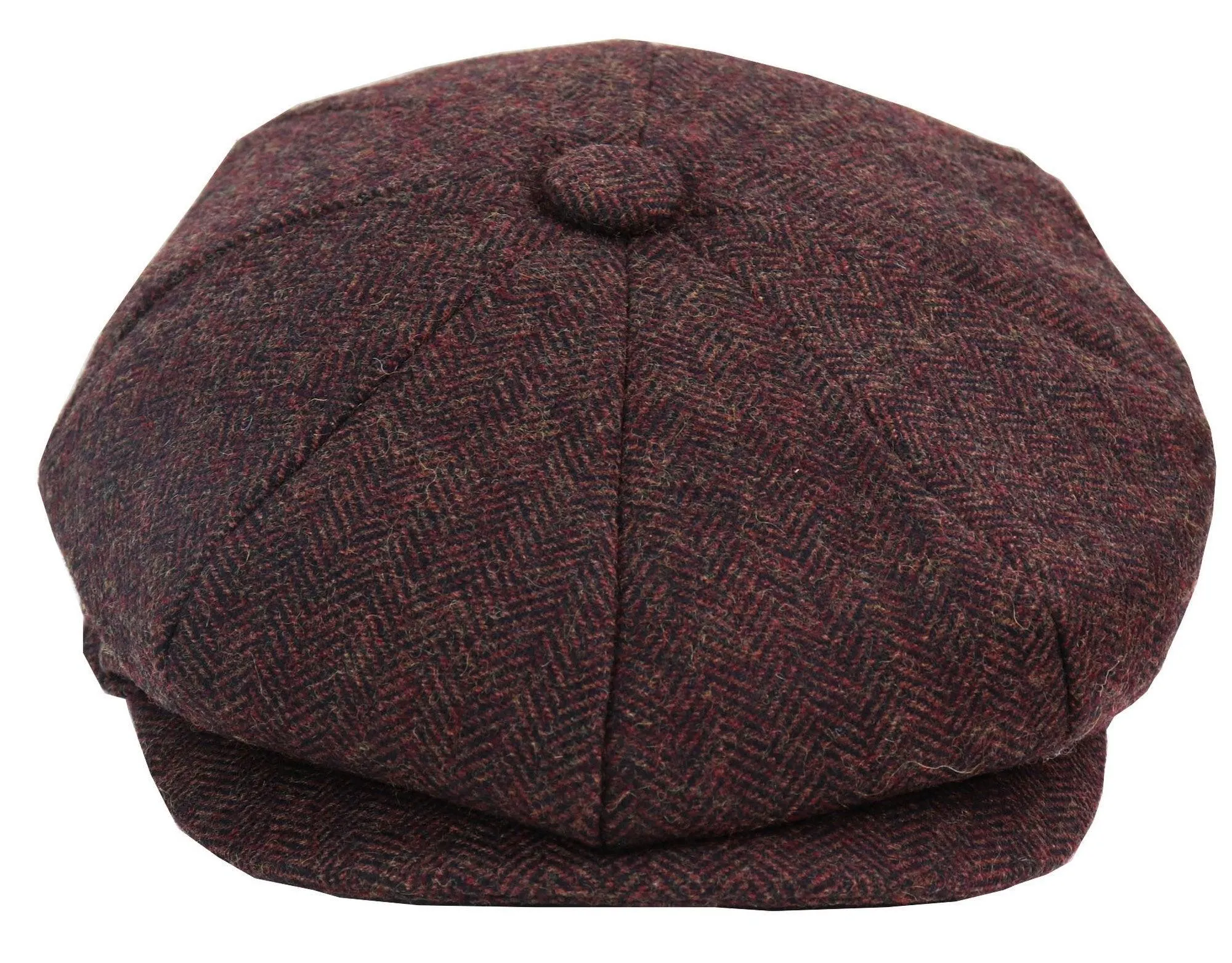 8 Panel Baker Newsboy Hat Tweed Wool 1920s Peaky Cap