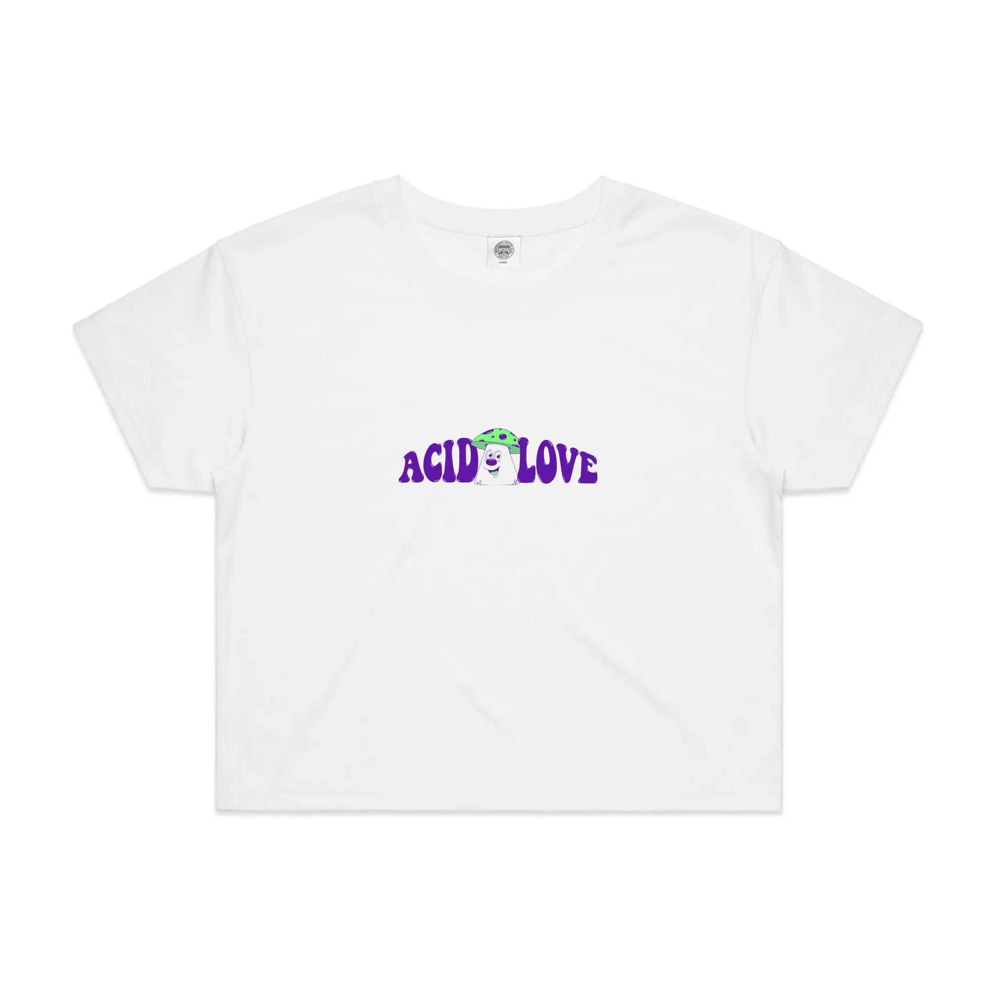 Acid Love WMNS 'Mushroom' Cropped Tee - White