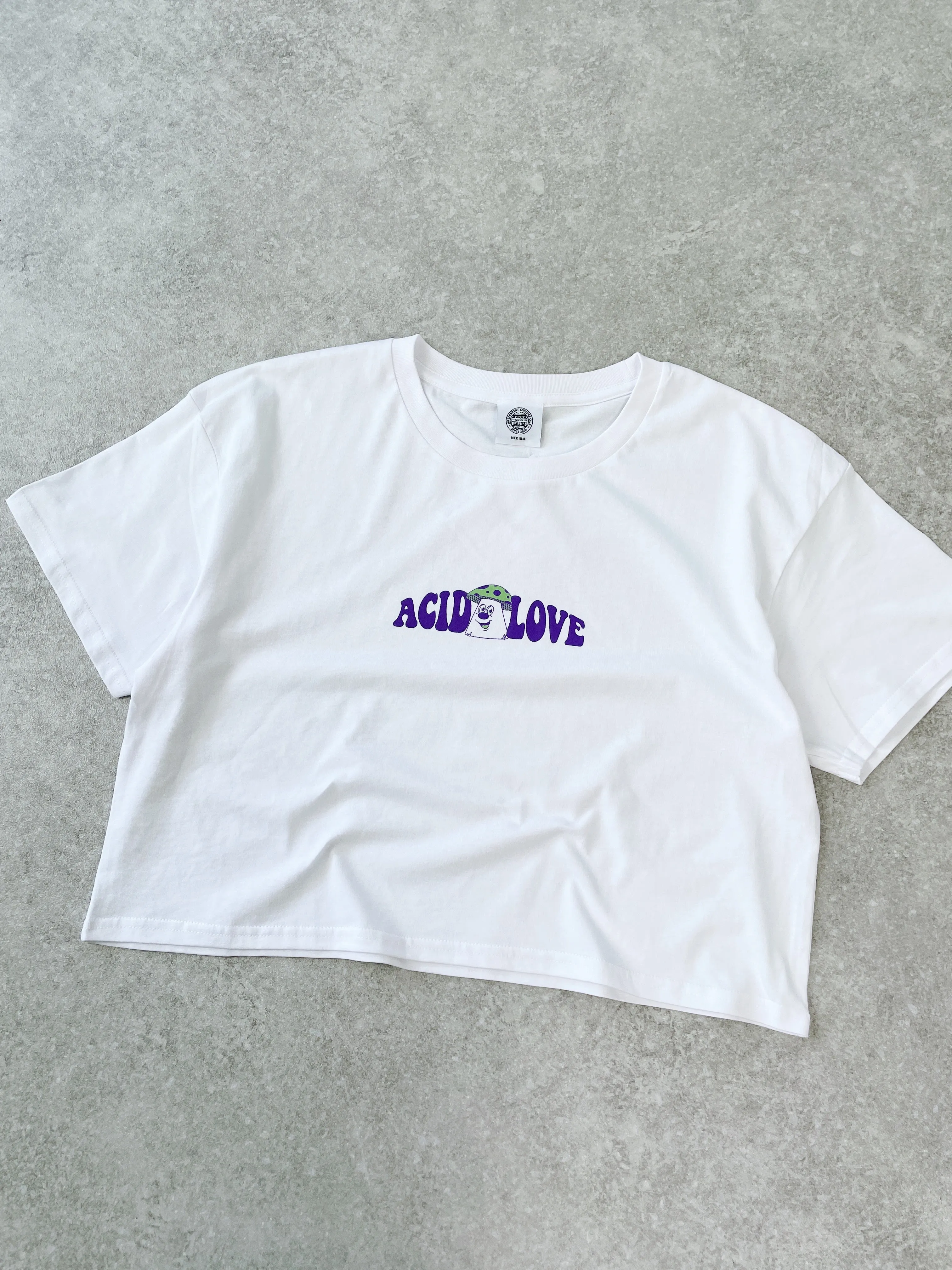 Acid Love WMNS 'Mushroom' Cropped Tee - White