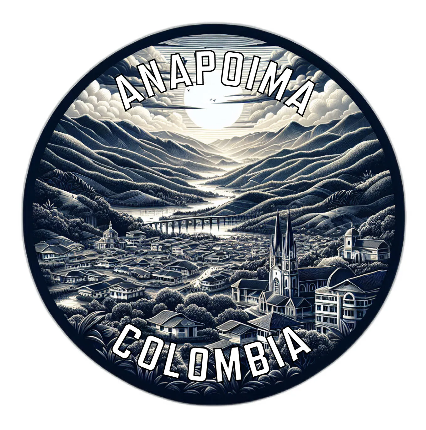 Anapoima Colombia Souvenir Die Cut Flat Magnet