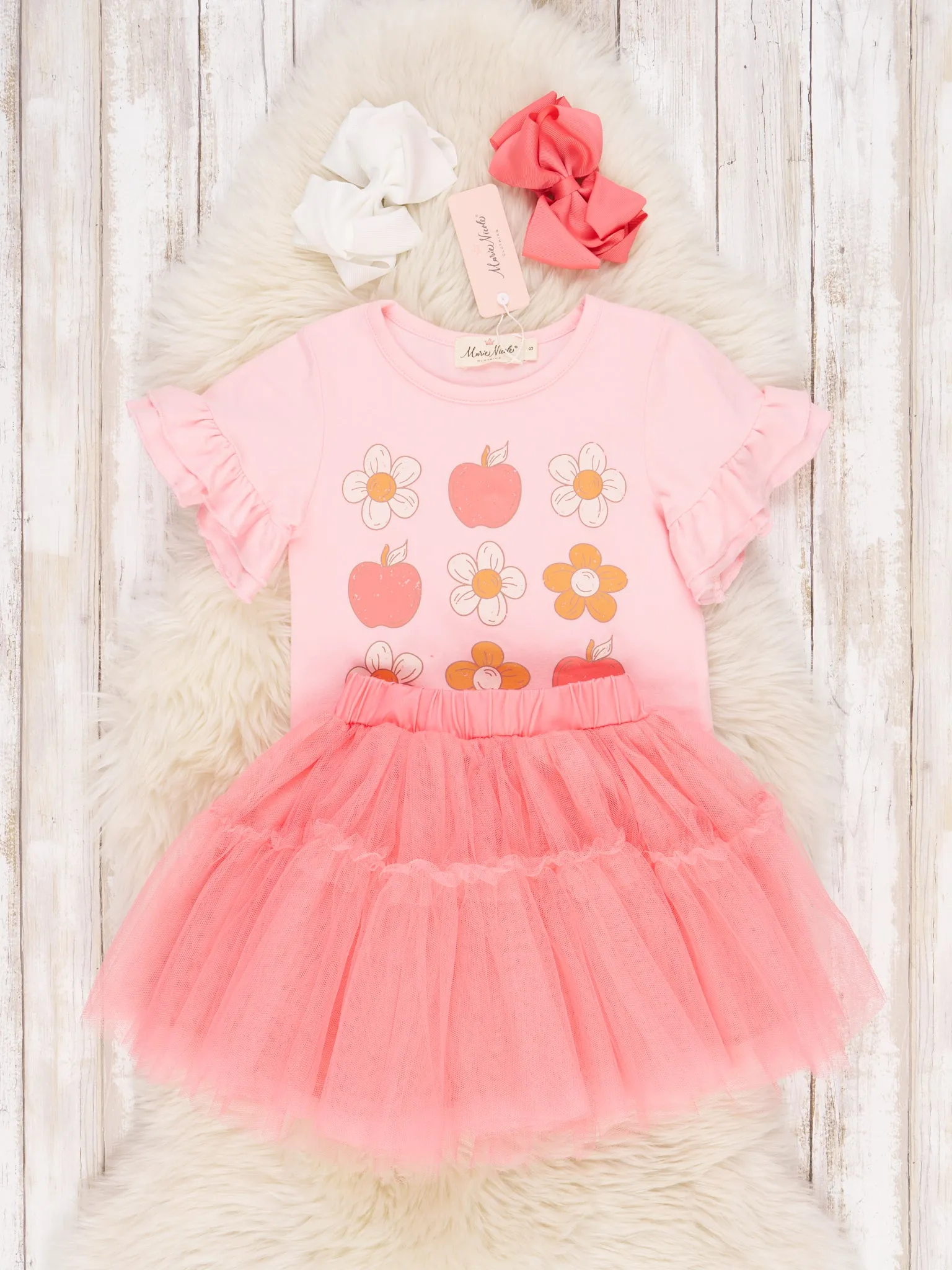 Apples & Flowers Tulle Outfit