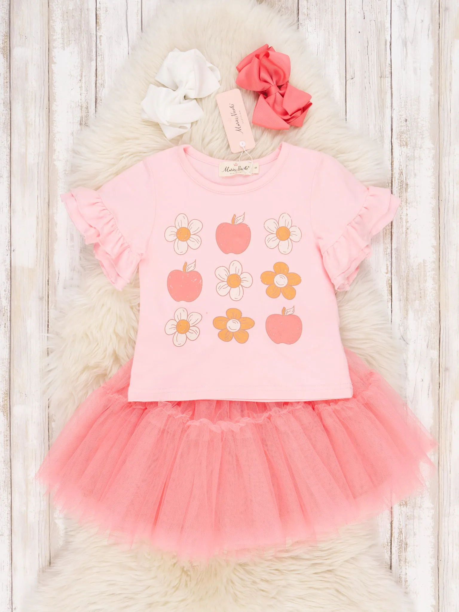 Apples & Flowers Tulle Outfit