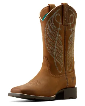 Ariat Womens Round Up Wide Square Toe Western Boots