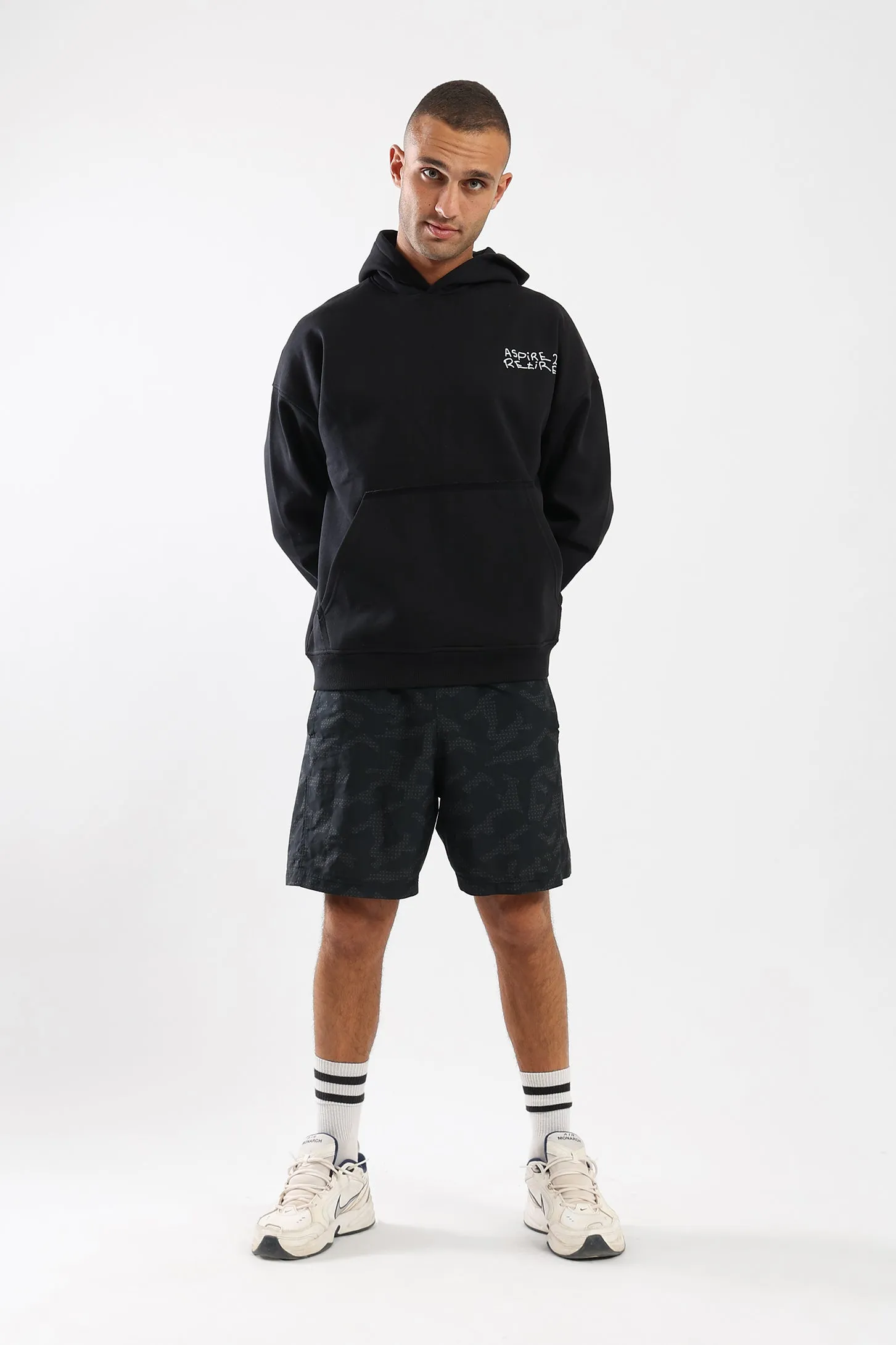 ASPIRE 2 RETIRE HOODIE - BLACK