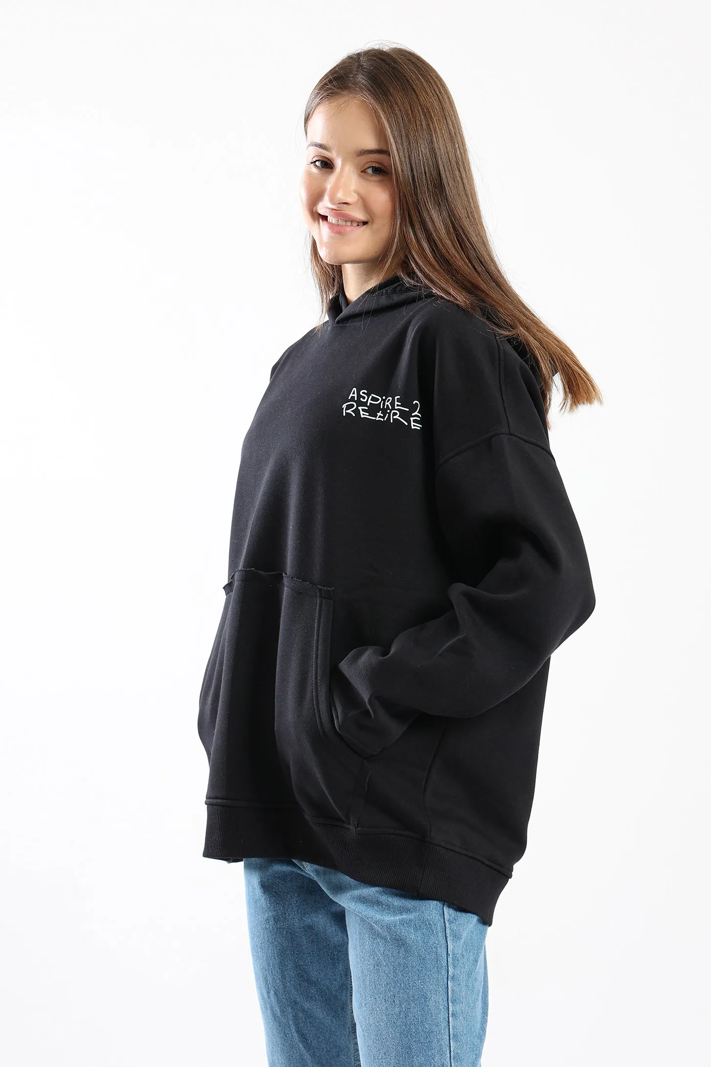 ASPIRE 2 RETIRE HOODIE - BLACK