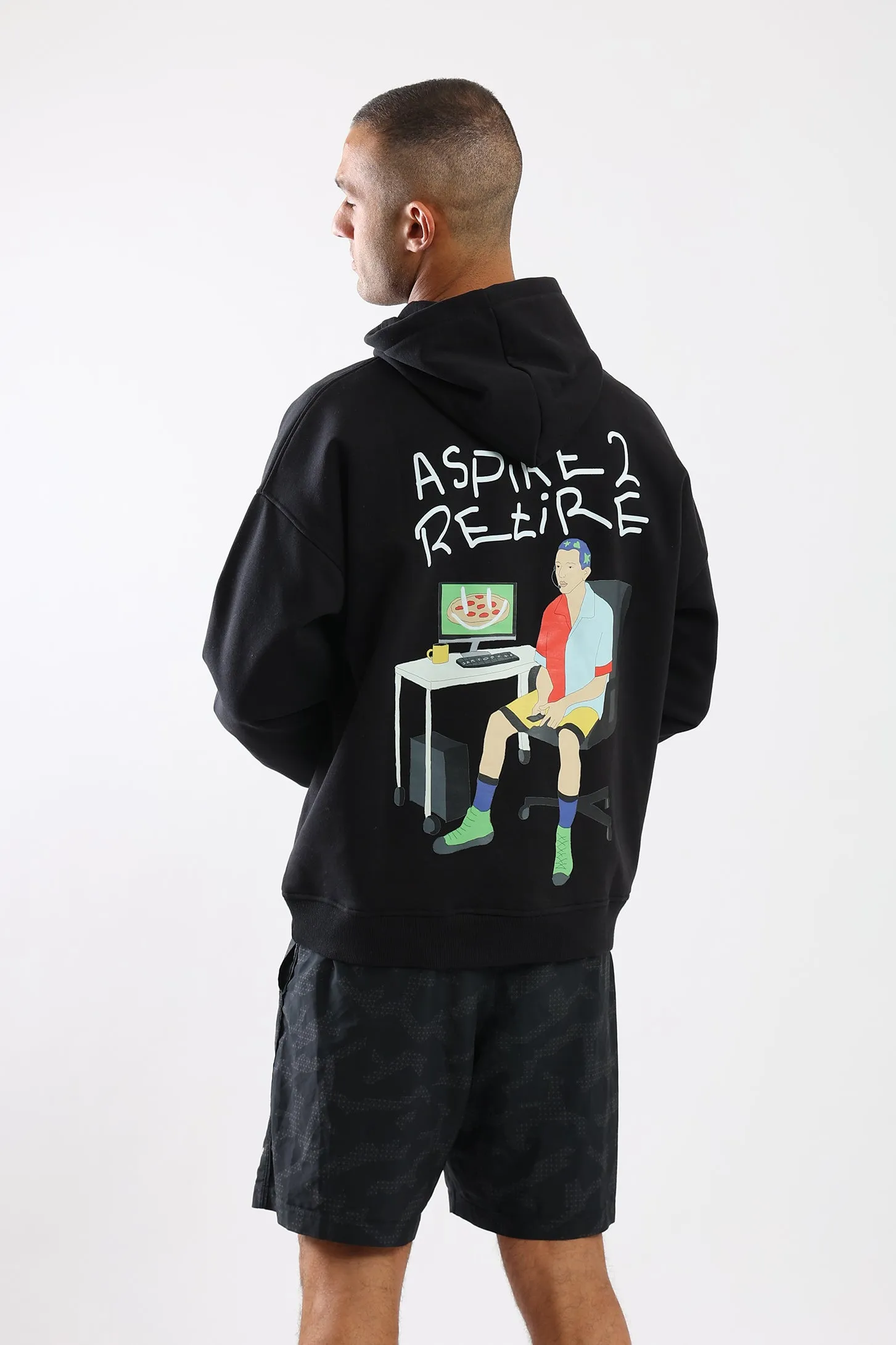 ASPIRE 2 RETIRE HOODIE - BLACK