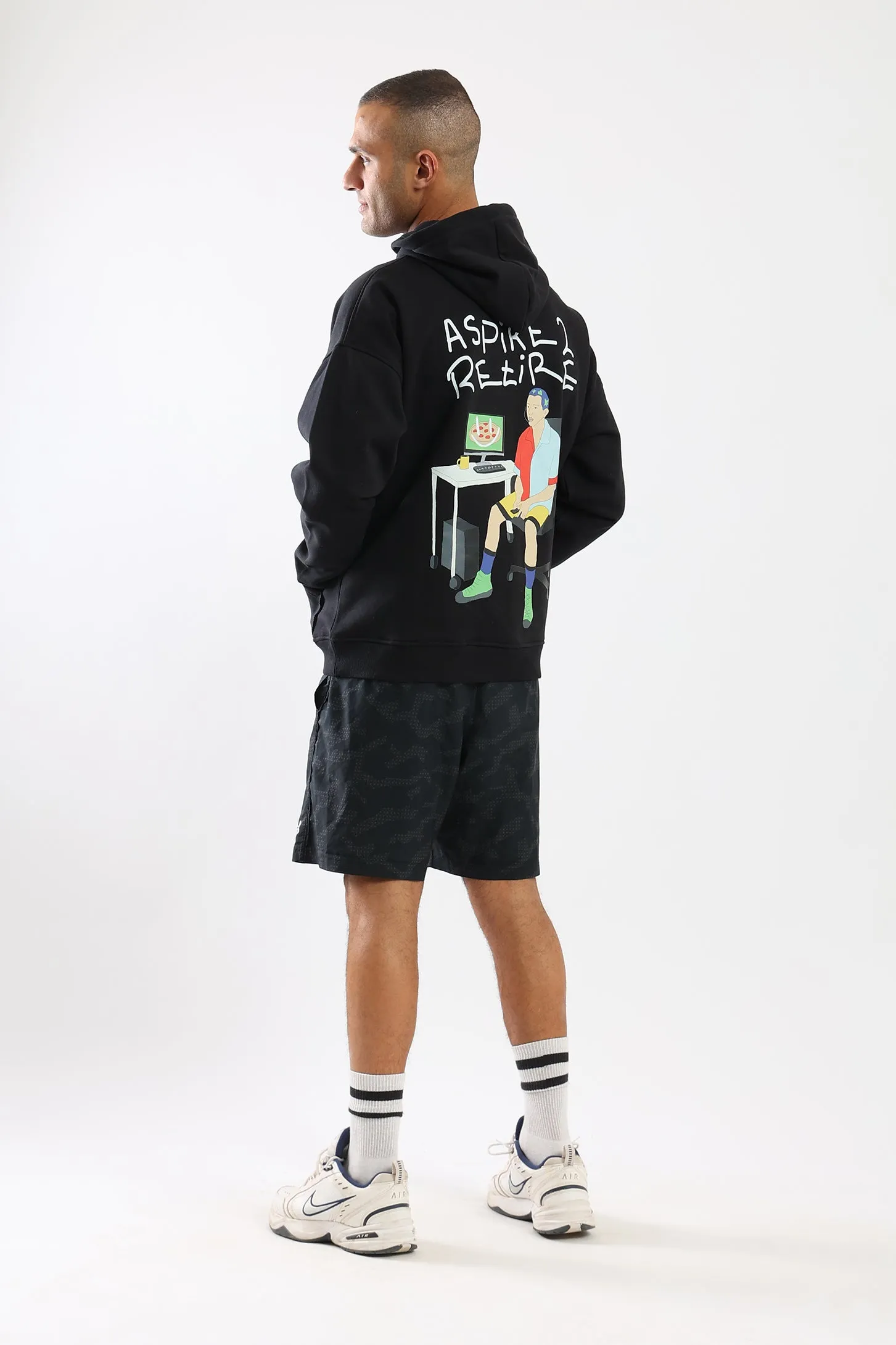 ASPIRE 2 RETIRE HOODIE - BLACK