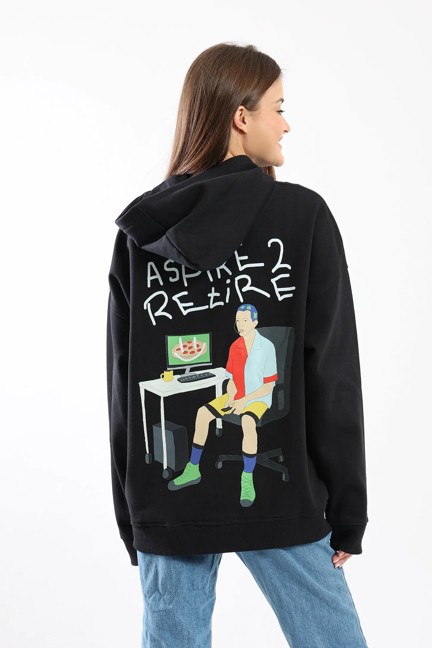 ASPIRE 2 RETIRE HOODIE - BLACK