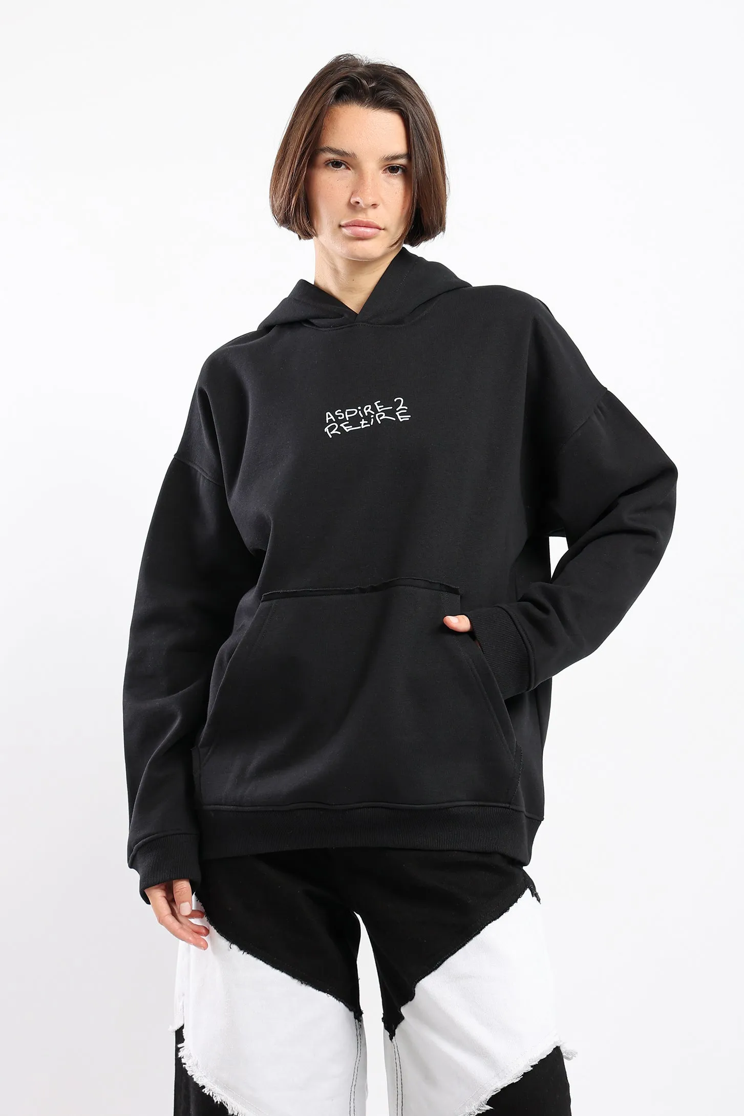 ASPIRE 2 RETIRE HOODIE - BLACK