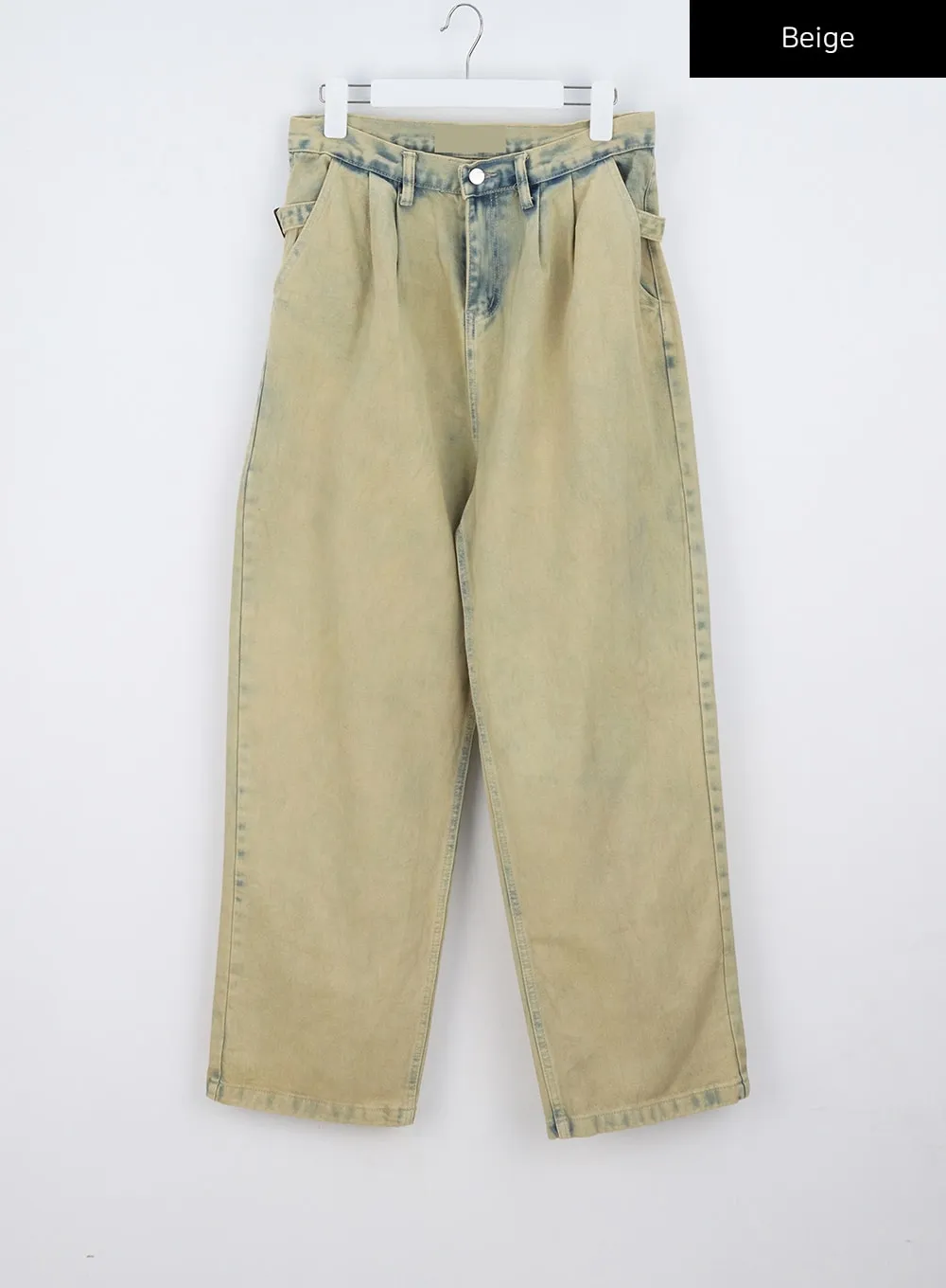 Beige Baggy Jeans Unisex CY322