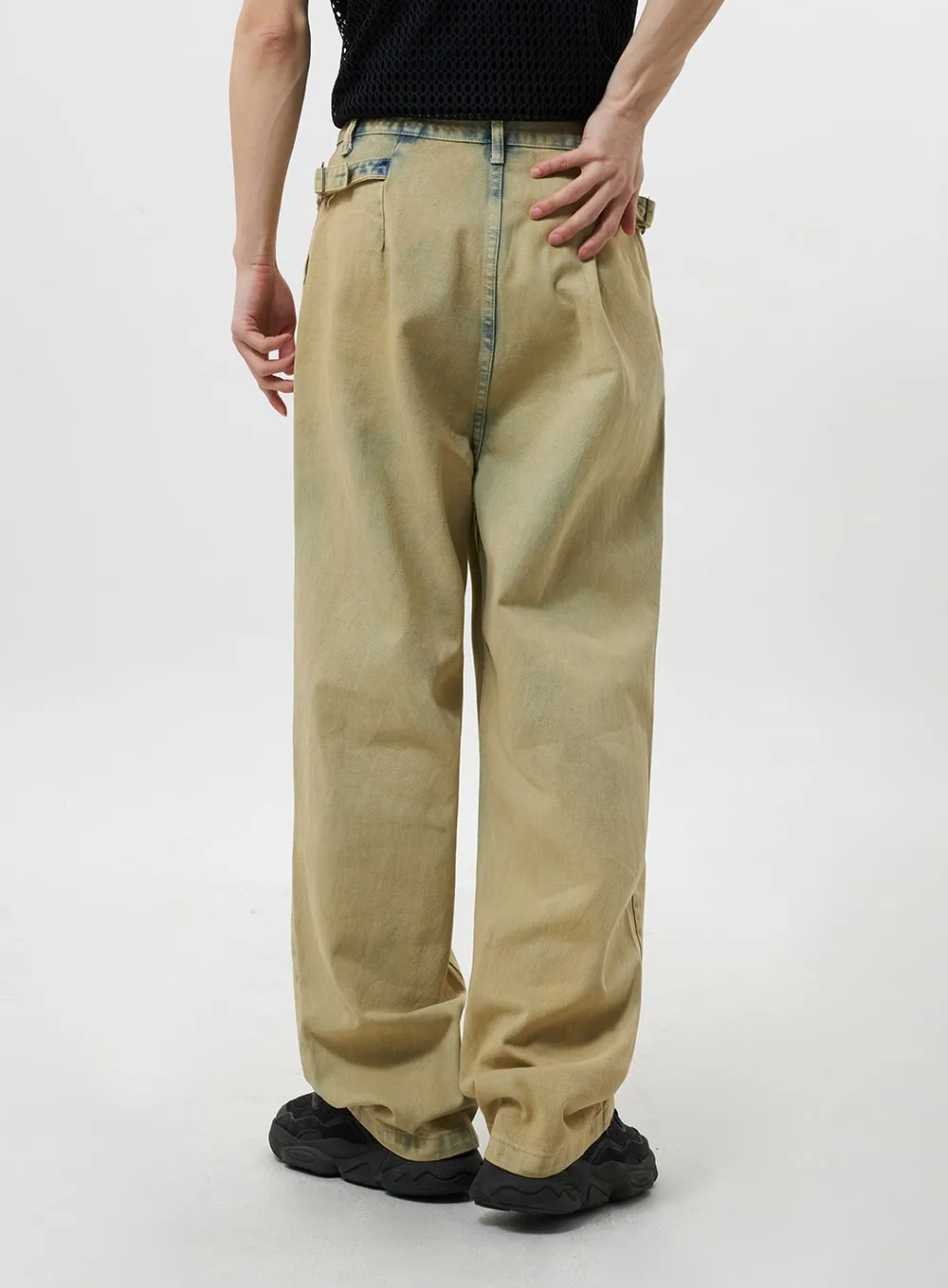 Beige Baggy Jeans Unisex CY322