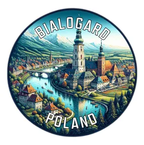 Bialogard Poland Souvenir Die Cut Flat Magnet