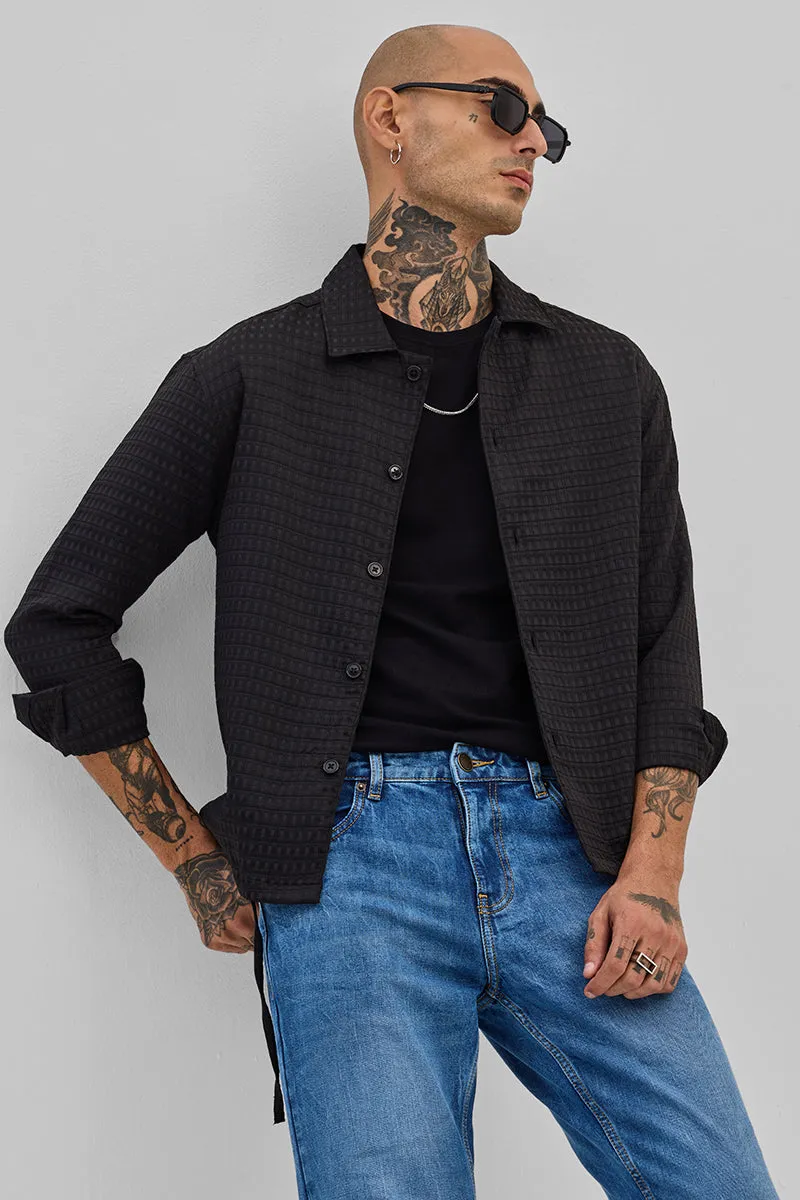 Black Textured Shirt