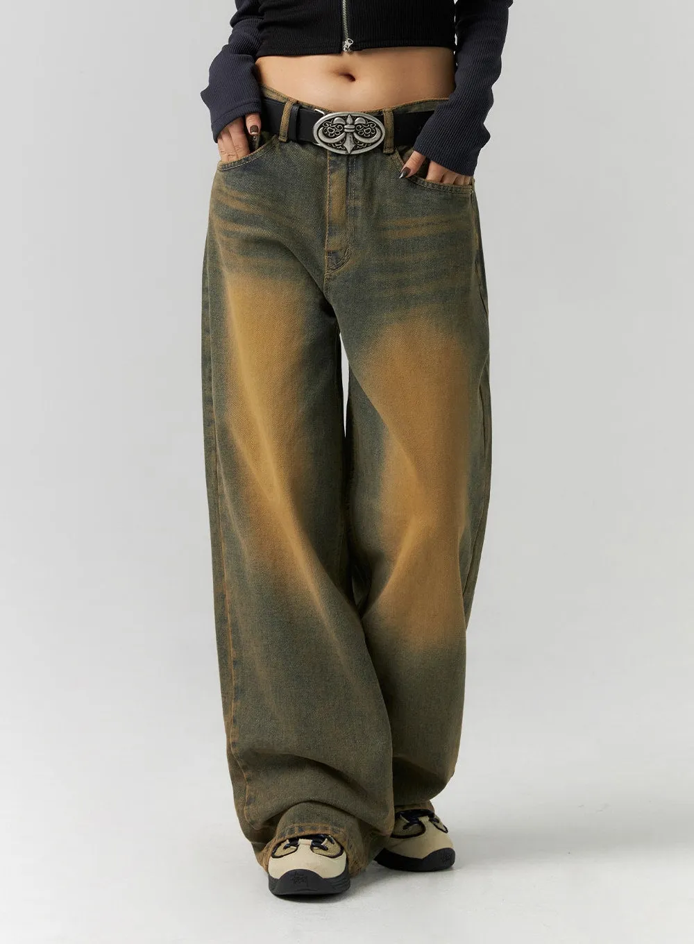 Brown Wash Jeans CS318