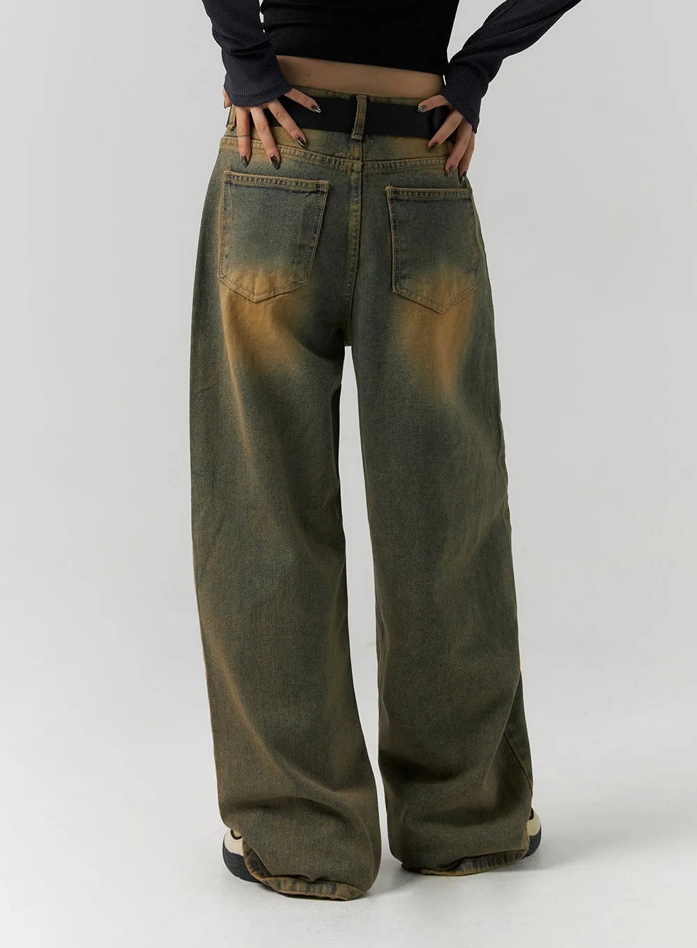 Brown Wash Jeans CS318