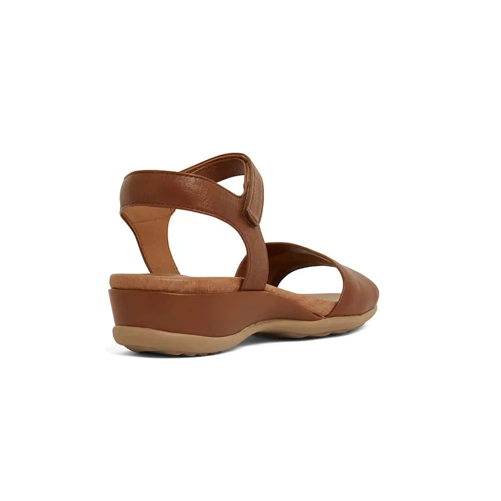 Camden Sandal in Mid Brown Leather