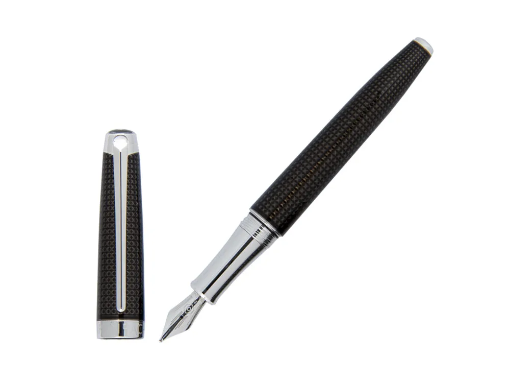 Caran dAche Léman de Nuit Fountain Pen, Black Lacquer, Black, 4799.019