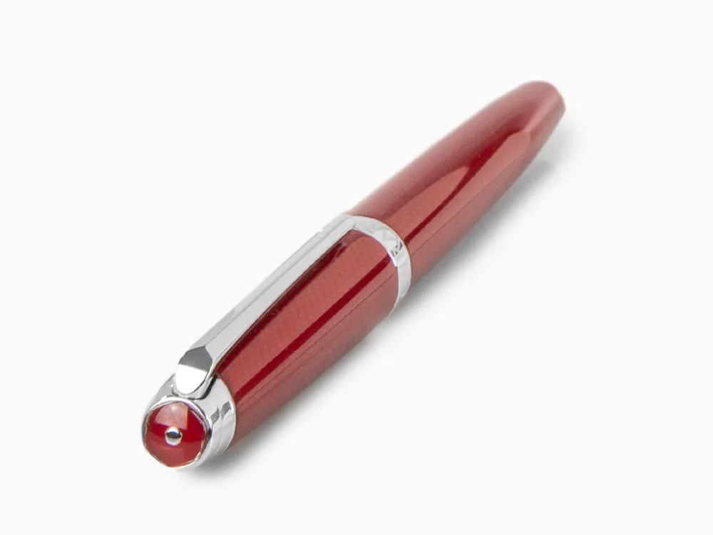 Caran dAche Léman Rouge Carmin Fountain Pen, Red, Rhodium, 4799.580