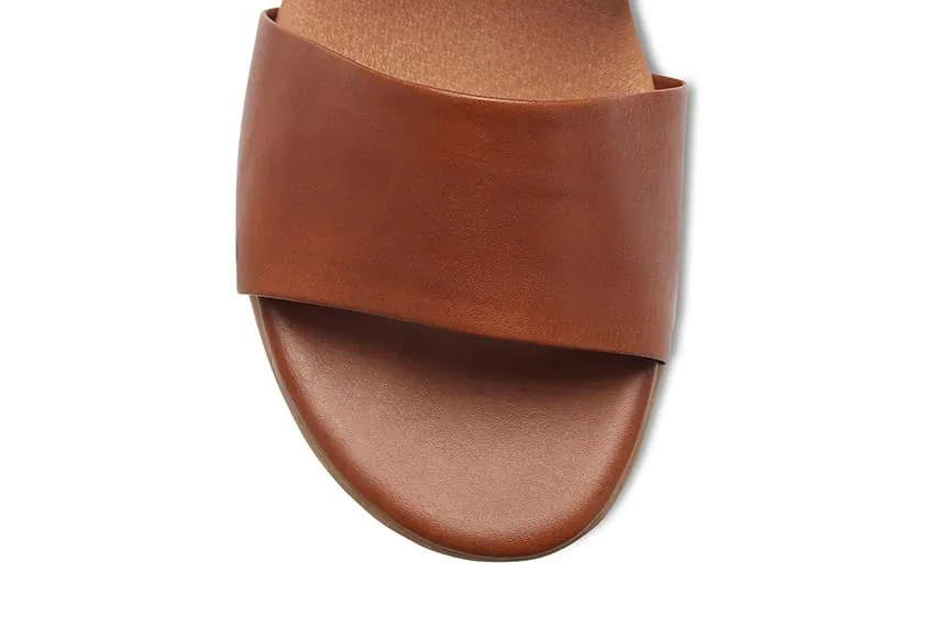 Charity Sandal in Cognac Leather