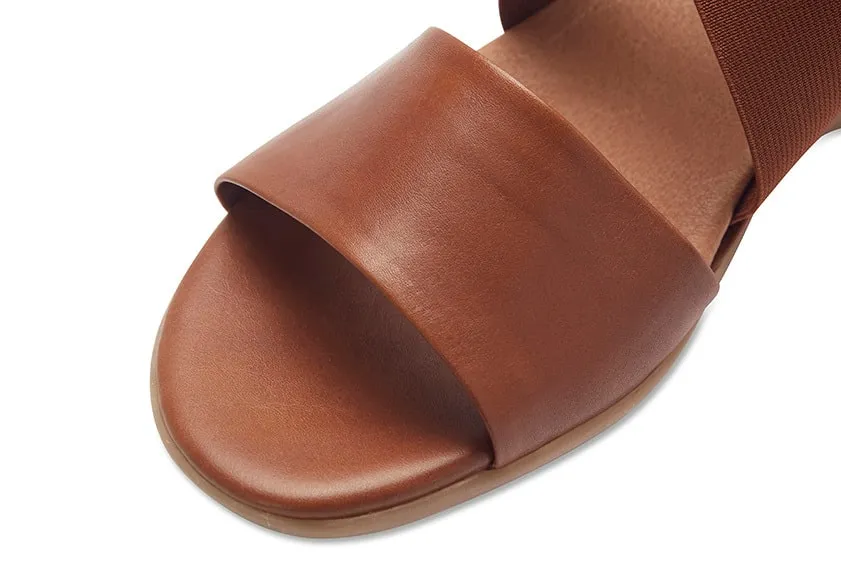 Charity Sandal in Cognac Leather