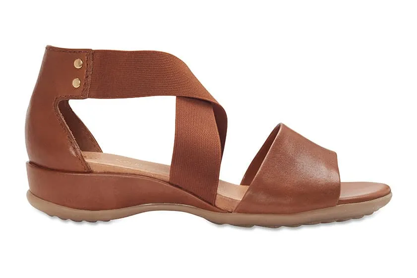 Charity Sandal in Cognac Leather