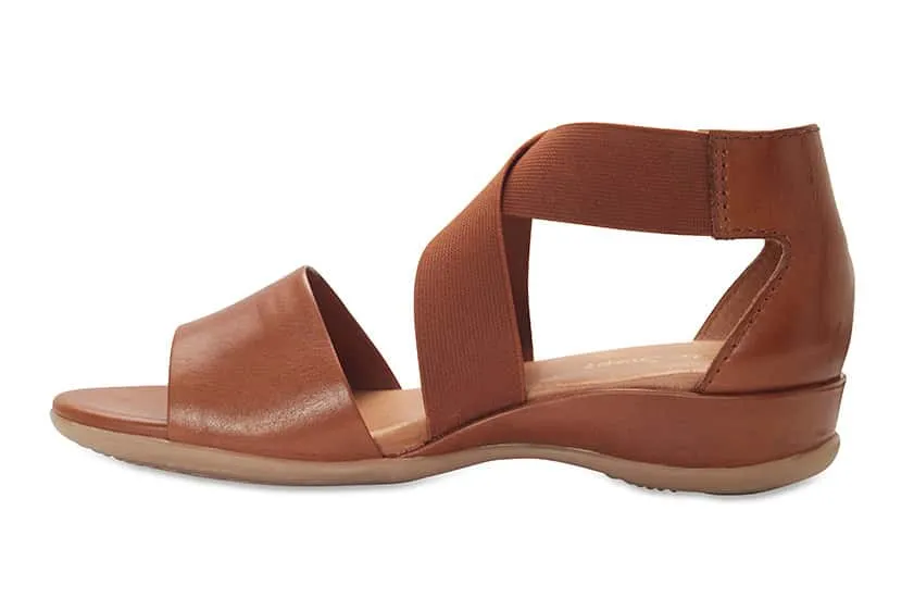 Charity Sandal in Cognac Leather