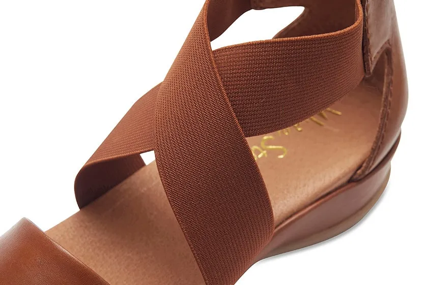 Charity Sandal in Cognac Leather