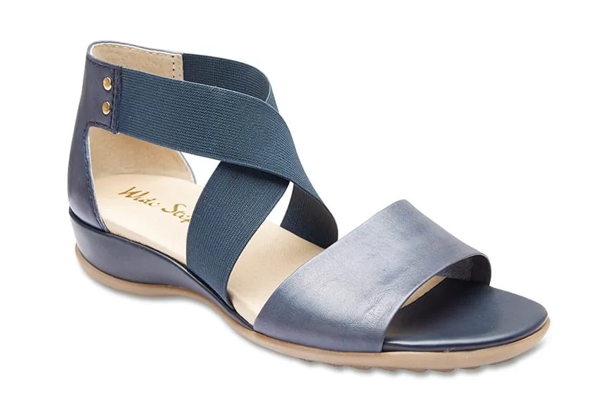 Charity Sandal in Navy Leather