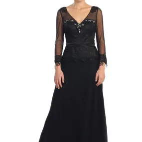 Chiffon Lace Gown