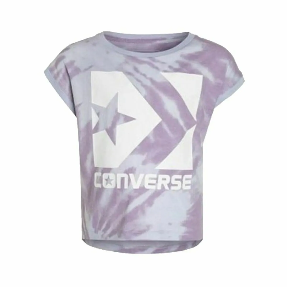 Child's Short Sleeve T-Shirt Converse Tie Dye Plum