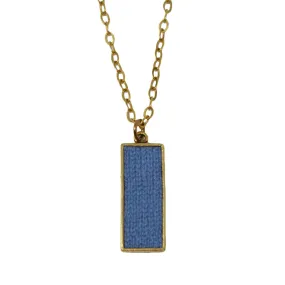 Cornflower Blue Cashmere Pendant Necklace