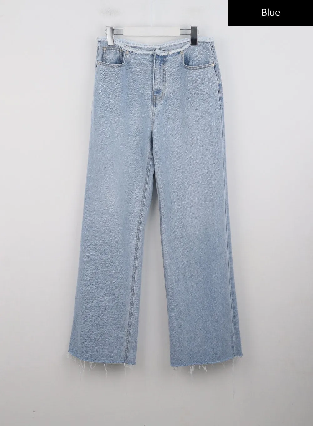 Cut Waist Wide Leg Jeans CG323