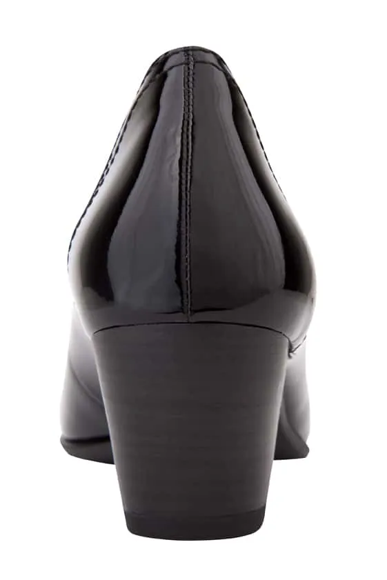 Cyrus Heel in Black Patent