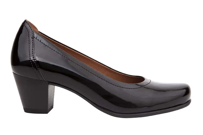 Cyrus Heel in Black Patent