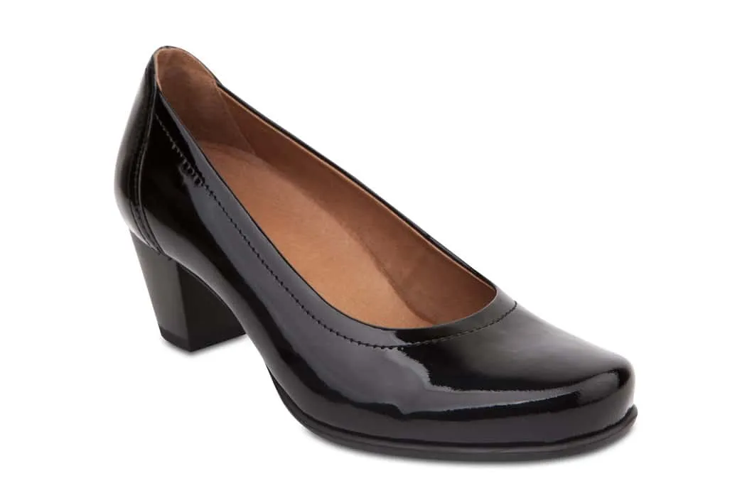 Cyrus Heel in Black Patent