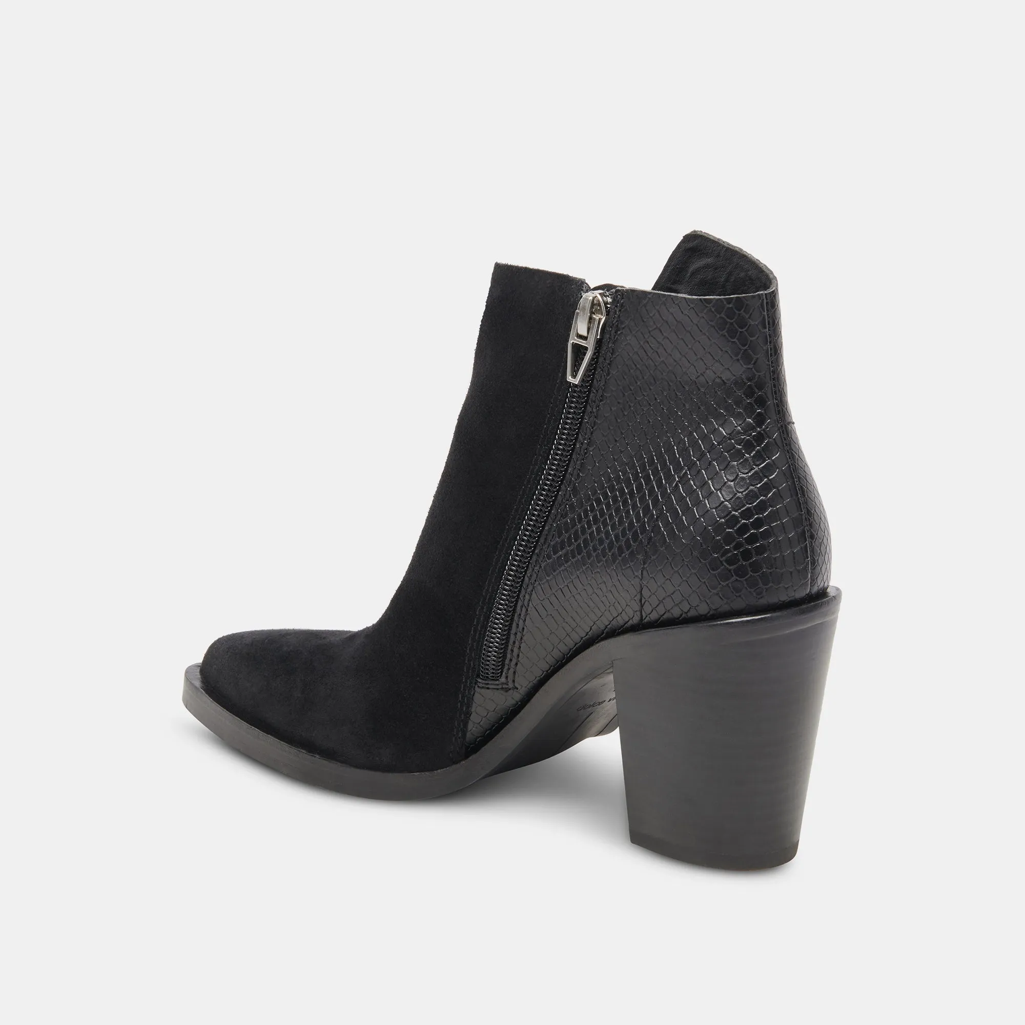 DEENA BOOTIES BLACK MULTI SUEDE - re:vita