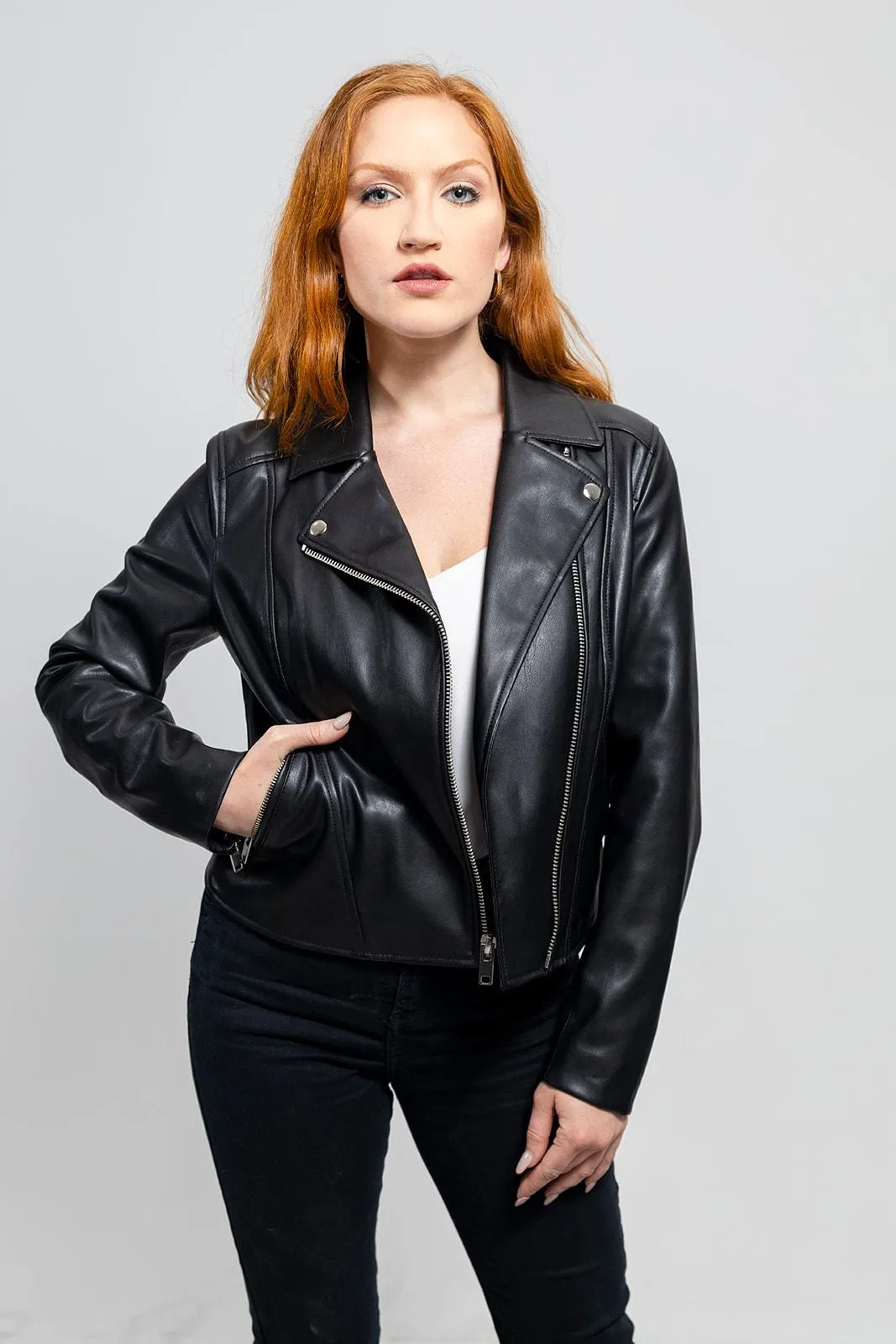 Demi Women's Vegan Faux Leather Jacket