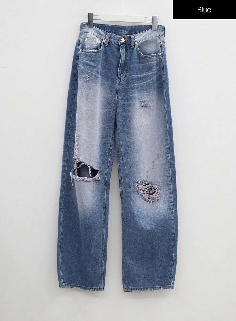 Destroyed Wide Leg Jeans BM304