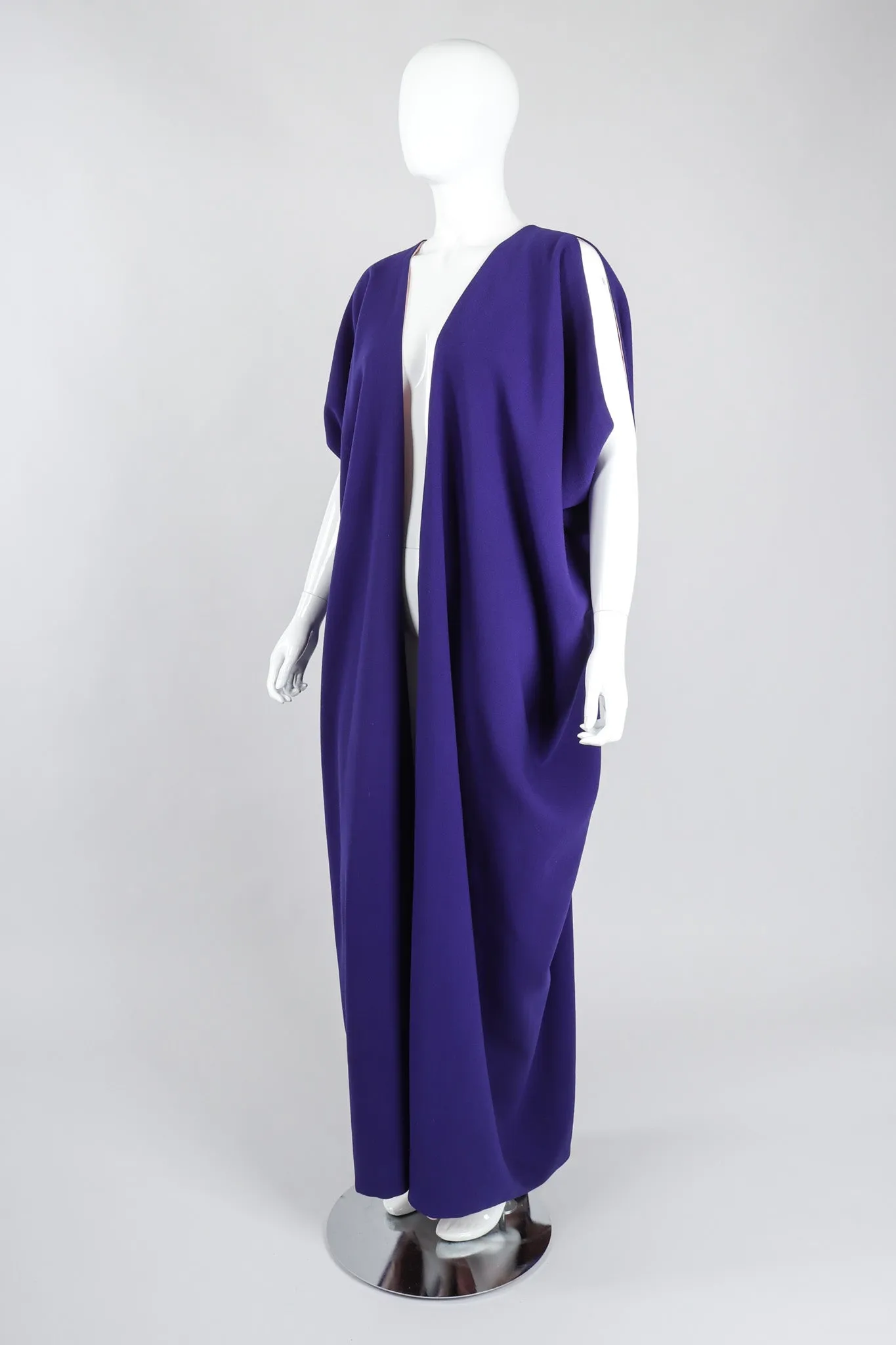 Draped Sleeveless Duster Robe