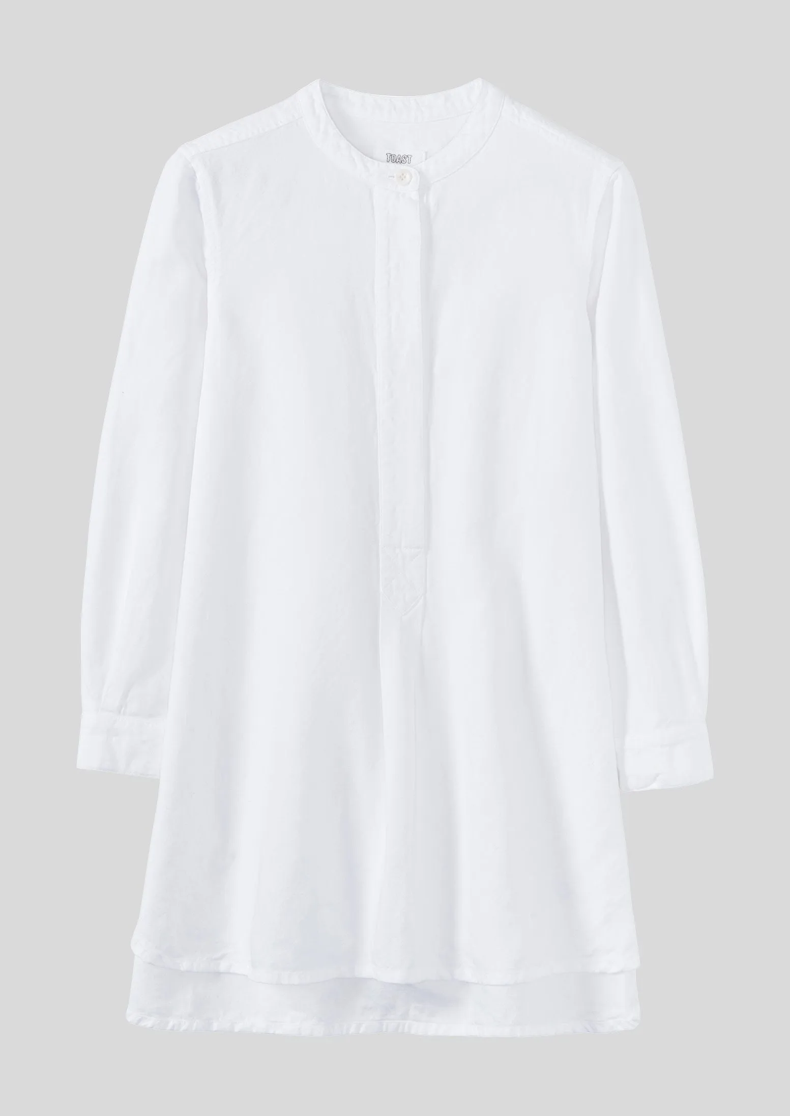 Elena Cotton Linen Tunic Shirt | Paper White