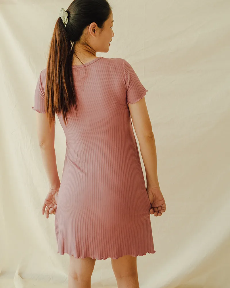 Envie Lift-Up Nursing Dress in Blush