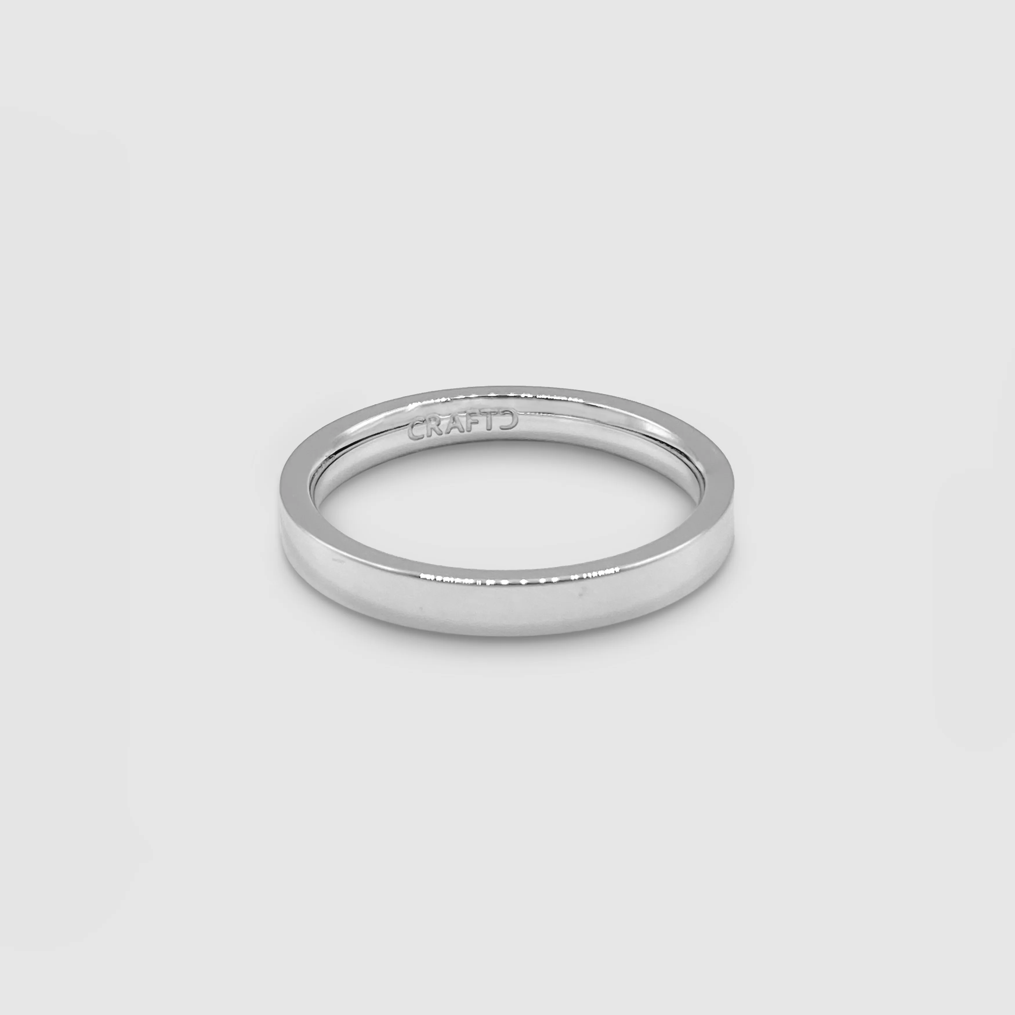 Flat Band Ring (Silver) 3mm