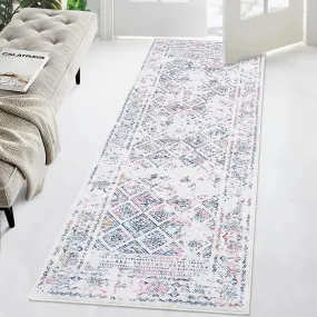 GARVEE Hallway Runner Rug 2x6 Washable Rug Vintage Distressed Floor Carpet Non Slip Laundry Runners Boho Kitchen Runner Rugs Indoor Soft Low Pile Farmhouse Accent Rug for Living Room Bedroom Multi