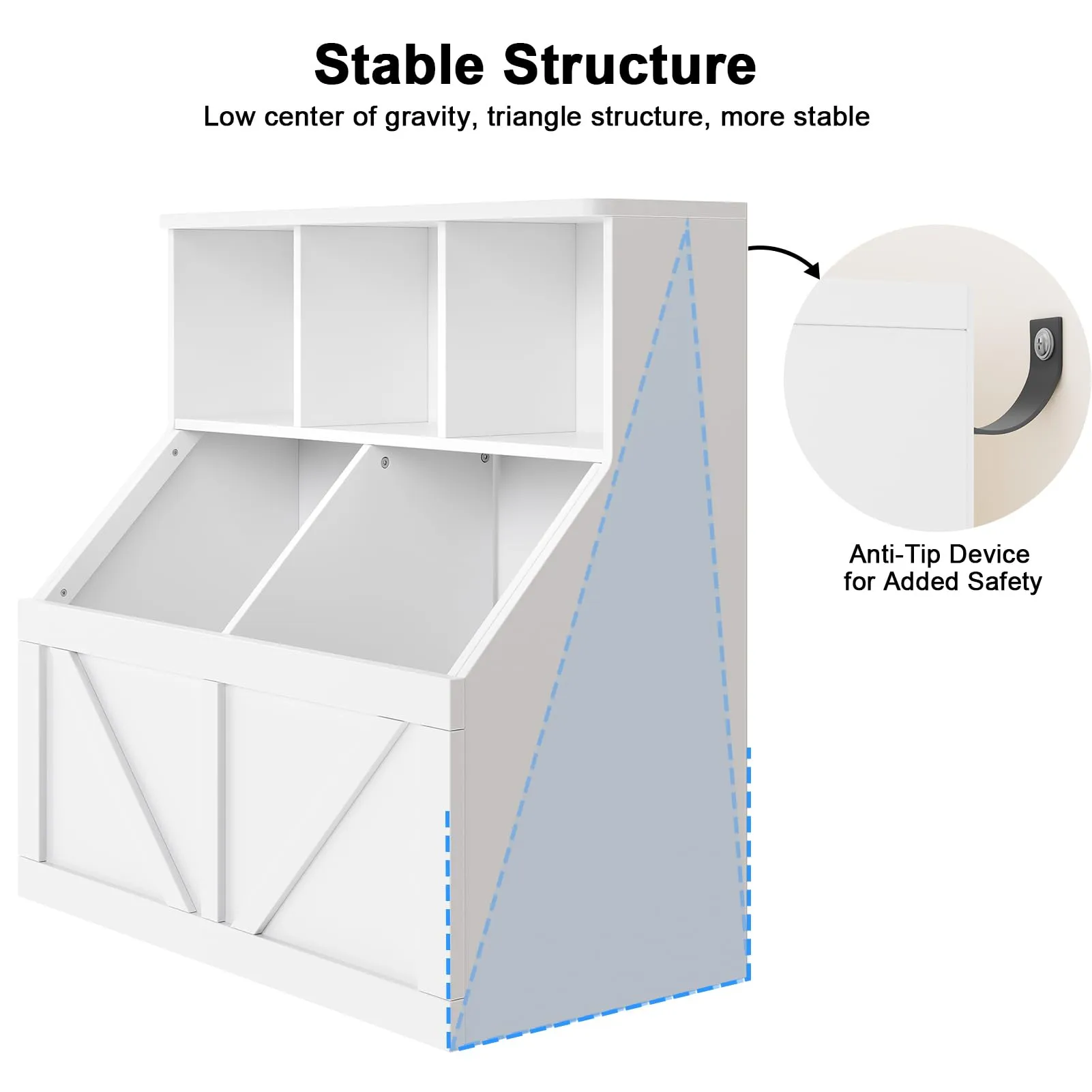 GARVEE Kids Bookshelf and Toy Storage, Kids Toy Storage Organizer, Toy Storage Cabinet with Toy Shelf, Toddler Bookshelf Toy Organizer and Storage Bins for Playroom, Bedroom, Nursery, Classroom, Daycare